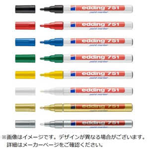 EDDING edding 751ペイントマーカー(細字)赤 EDD751RD EDDING edding 751ペイントマーカー(細字)赤 EDD751RD