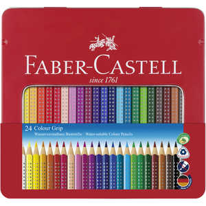 ファーバーカステル 24色 カン カラーグリップ色鉛筆 112423