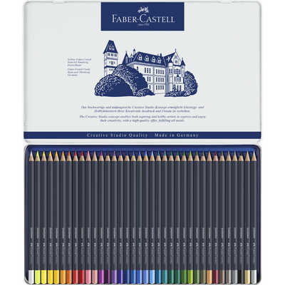 FABER-CASTELL - ファーバーカステル ゴールドファーバー色鉛筆 36色セット缶 114736 ファーバーカステル ゴールドファーバー色鉛筆 36色 缶入 日本