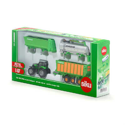 ボーネルンド siku(ジク) DEUTZ-FAHR トラクター&トレーラーセット の
