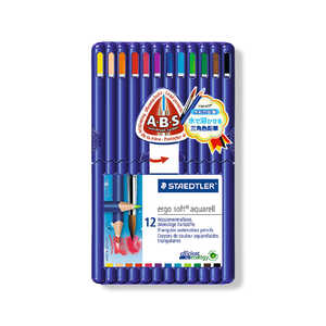 [水彩色鉛筆]ステッドラー エルゴソフト アクェレル 水彩色鉛筆 12色セット 12色セット 156SB12