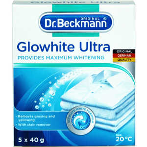ドクターベックマン グローホワイト ウルトラ蛍光増白剤(酸素系漂白剤入り) 5包 ｸﾞﾛｰﾎﾜｲﾄｹｲｺｳｿﾞｳﾊｸｻﾞｲ