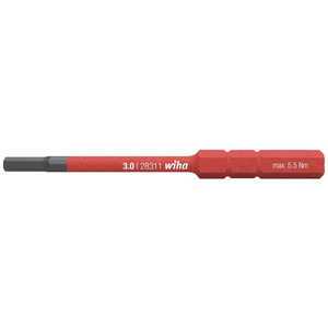 WIHA 絶縁スリムバリオ 差替式ビット 六角 対辺3.0mm 283118030 WIHA 絶縁スリムバリオ 差替式ビット 六角 対辺3.0mm 283118030