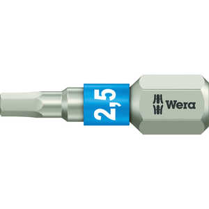 ＜コジマ＞ WERA社 Wera 3840/1 ステンレストーションビット ヘキサゴン2.5×25 ドットコム専用 71072