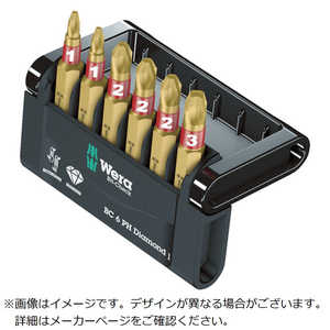 ＜コジマ＞ WERA社 Wera バイトーションダイヤモンド ビットチェック 6本 ラピダプター ドットコム専用 057415画像