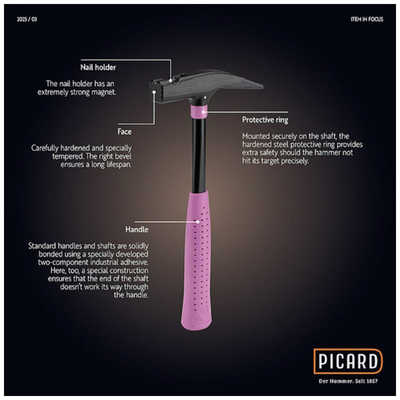 ロームヘルドハルダー PICARD くぎ抜きハンマー Pinkハンマー 大工用