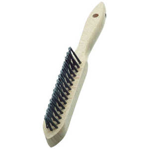 LESSMANN 3行リベット 木柄ハンドブラシ 鋼線 120801 LESSMANN 3行リベット 木柄ハンドブラシ 鋼線 120801