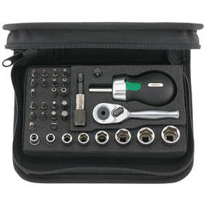 STAHLWILLE 33点組 1/4ラチェットソケットビットセット ソフトケース付 40/29/4SCI