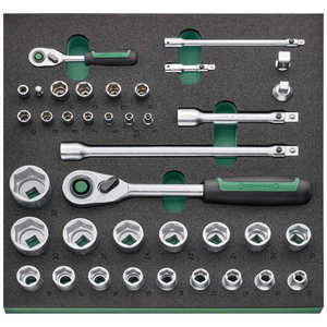 STAHLWILLE 38点組 TCS 1/2＋1/4SQラチェットソケットセット TCS1 TCS1 821/38