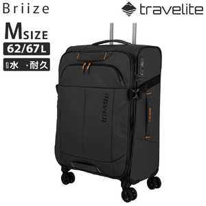TRAVELITE ソフトキャリー 拡張機能付き 無料預け入れ Mサイズ 62L(/67L) ブリーズ (Briize) ［TSAロック搭載］ ブラック 91048
