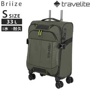 TRAVELITE ソフトキャリー 機内持ち込み Sサイズ 33L ブリーズ (Briize) ［TSAロック搭載］ カーキ 91047