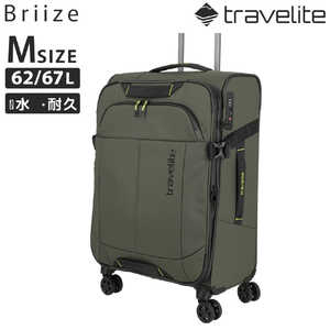 TRAVELITE ソフトキャリー 拡張機能付き 無料預け入れ Mサイズ 62L(/67L) ブリーズ (Briize) ［TSAロック搭載］ カーキ 91048