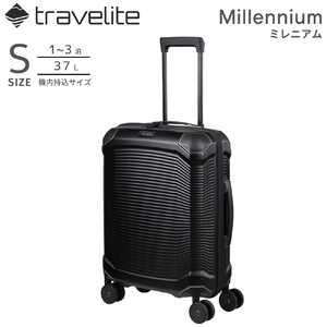 TRAVELITE 軽量スーツケース Sサイズ 機内持ち込みキャリー ミレニアム (Millennium) ［TSAロック搭載］ ブラック 7000747-01