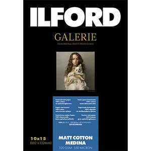 �C���t�H�[�h�C���N�W�F�b�g�}�b�g�R�b�g�����f�B�i 320g/m2(102x152�E50��)ILFORD GALERIE Matt Cotton Medina 433235