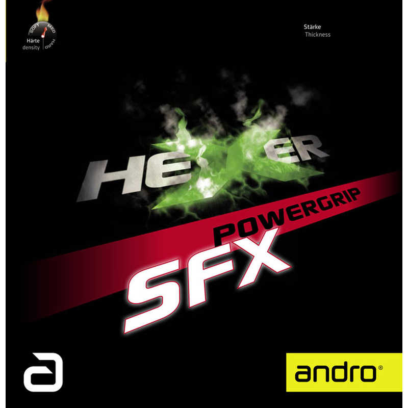 アンドロ アンドロ 裏ソフトラバー ヘキサーパワーグリップ エスエフエックス HEXER POWERGRIP SFX(厚さ：2.1) ［裏ソフト / テンション］ レッド 112295 112295
