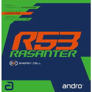 アンドロ 裏ソフトラバー ラザンター アール53 RASANTER R53(厚さ：1.7) ［裏ソフト / テンション］ グリーン 110021092