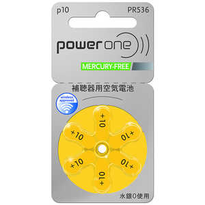 シャルマン 補聴器用電池 空気亜鉛電池/無水銀タイプ powerone [6本 /PR536(10)] PW536