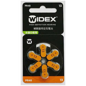 ワイデックス 補聴器用電池 空気亜鉛電池/無水銀タイプ [6本 /PR48(13)] WIDEX_PR48(13)