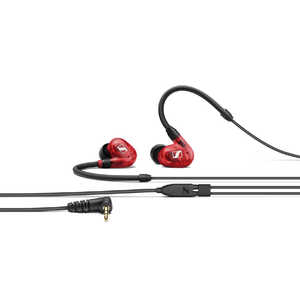 SENNHEISER イヤホン カナル型 508942 プロ用モニタリングイヤホン レッド [φ3.5mm ミニプラグ] IE-100-PRO-RED