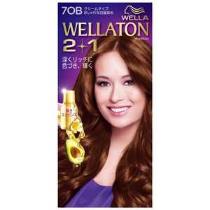 WELLATON(ウエラトーン)2+1 クリームタイプ 7OB 明るいオレンジブラウン A剤60g+B剤60g+エッセンス7.3ml WELLATON(ウエラトーン)2+1 クリームタイプ 7OB 明るいオレンジブラウン A剤60g+B剤60g+エッセンス7.3ml