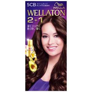 WELLATON(ウエラトーン)2+1 クリームタイプ 5CB 自然なナチュラルブラウン A剤60g+B剤60g+エッセンス7.3ml WELLATON(ウエラトーン)2+1 クリームタイプ 5CB 自然なナチュラルブラウン A剤60g+B剤60g+エッセンス7.3ml