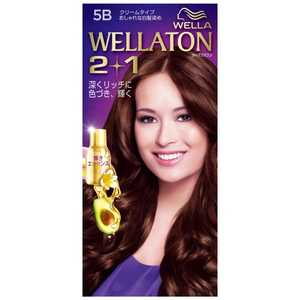 WELLATON(ウエラトーン)2+1 クリームタイプ 5B 自然なピュアブラウン A剤60g+B剤60g+エッセンス7.3ml WELLATON(ウエラトーン)2+1 クリームタイプ 5B 自然なピュアブラウン A剤60g+B剤60g+エッセンス7.3ml