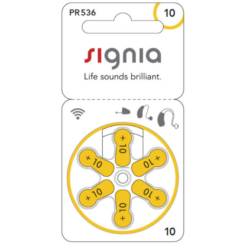 シグニア シグニア 補聴器用電池 空気電池 signia(シグニア) [6本 /PR536(10)] PR536 PR536