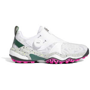 アディダス ゴルフシューズ コードカオス 25 ボア ［レディース /24.5cm /幅：2E］ ホワイト×シルバーMET×カレッジグリーン