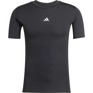 アディダス adidas メンズ テックフィット 半袖Tシャツ ブラック J/L KSC60_25FW アディダス adidas メンズ テックフィット 半袖Tシャツ ブラック J/L KSC60_25FW