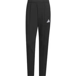 アディダス メンズ スリーストライプス スリムフィット ダブルニット オープンヘム トラックパンツ ［メンズ /Mサイズ］ ブラック×ホワイト 【返品交換不可】 