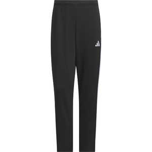 アディダス メンズ スリーストライプス レギュラーフィット ダブルニット オープンヘム トラックパンツ ［メンズ /2XLサイズ］ ブラック×ホワイト 【返品交換不可】 