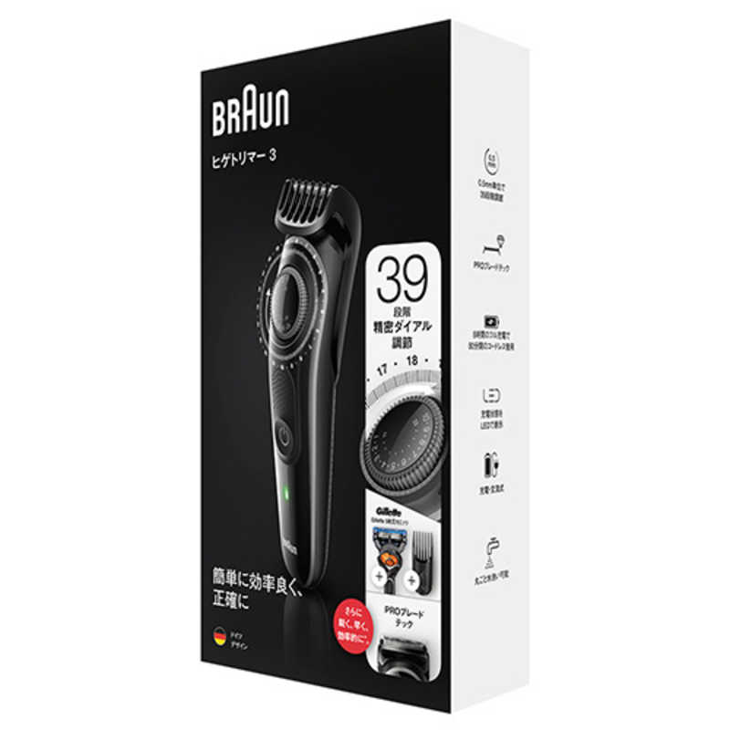 ブラウン　BRAUN ブラウン　BRAUN ブラウン ヒゲトリマー 【丸ごと水洗い可/充電･交流式】 BRAUN BT3242 BT3242