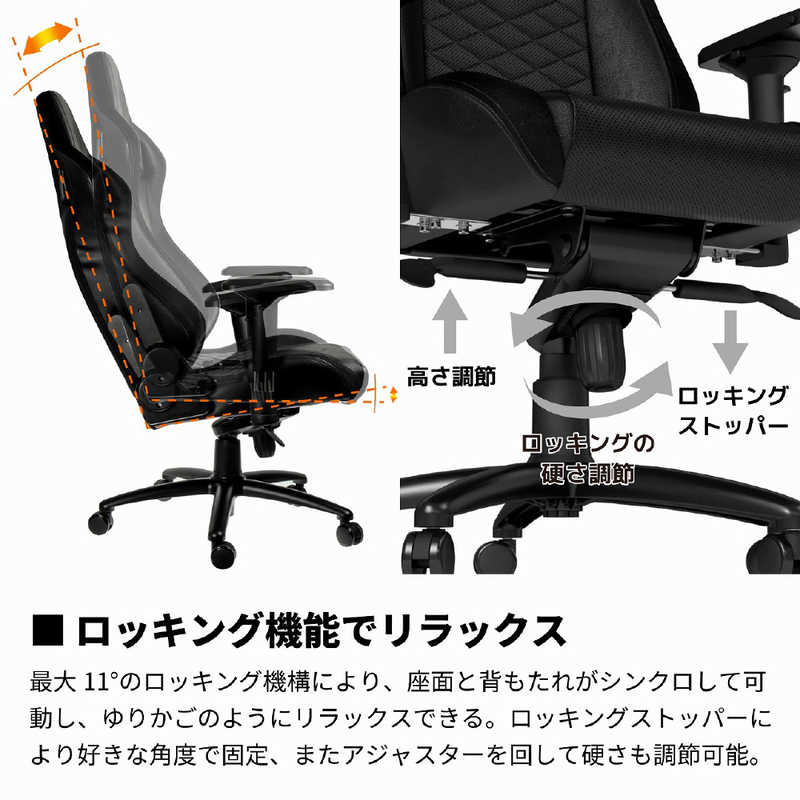 NOBLECHAIRS NOBLECHAIRS ゲーミングチェア ブラック NBL-PU-BLA-003 NBL-PU-BLA-003