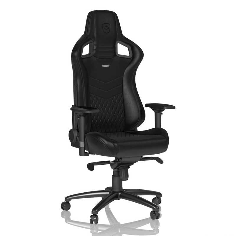 NOBLECHAIRS NOBLECHAIRS ゲーミングチェア EPIC Real Leather 本革（ネックピロー ランバーサポート付） ブラック NBL-RL-BLA-002 NBL-RL-BLA-002