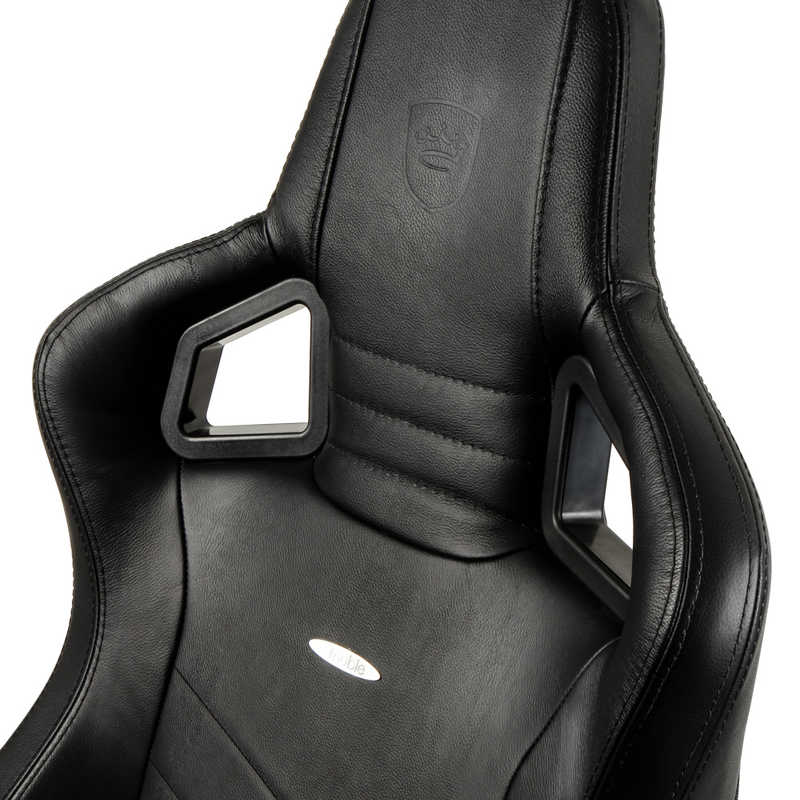 NOBLECHAIRS NOBLECHAIRS ゲーミングチェア EPIC Real Leather 本革（ネックピロー ランバーサポート付） ブラック NBL-RL-BLA-002 NBL-RL-BLA-002