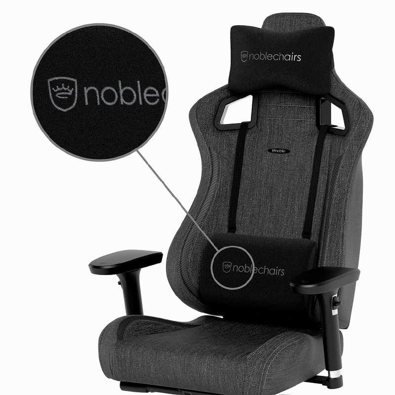 NOBLECHAIRS NOBLECHAIRS ゲーミングチェア ［W620xD620xH1120～1220mm］ EPIC COMPACT - TX(ファブリックモデル) チャコールグレー  NBL-ECC-TX-ATC NBL-ECC-TX-ATC