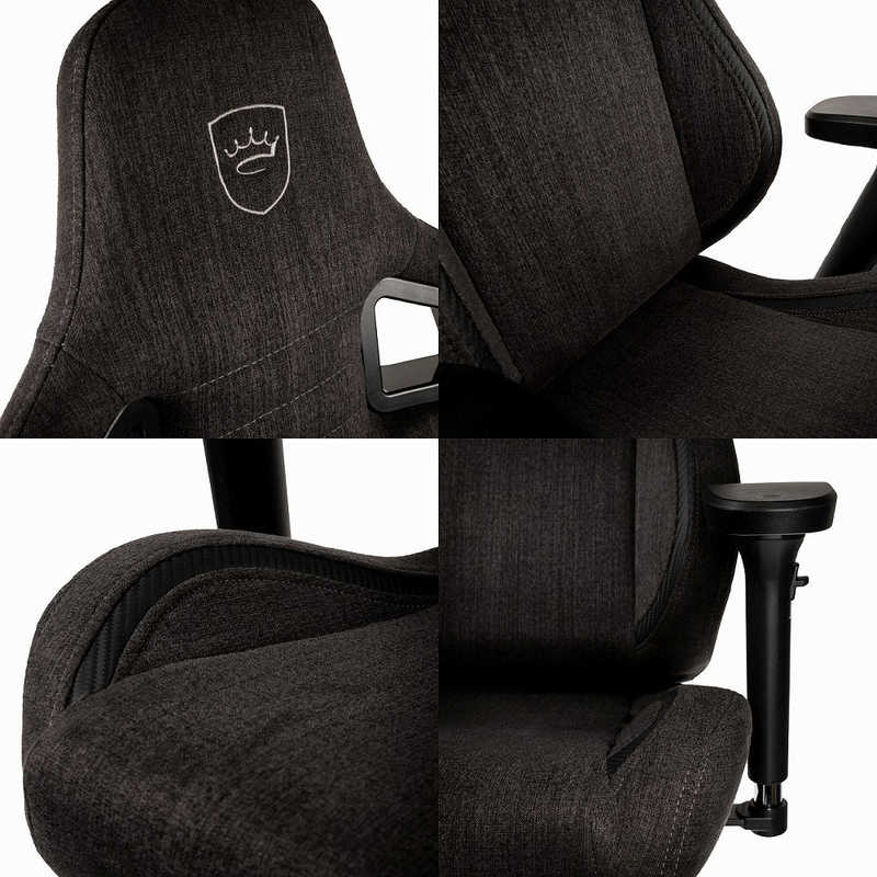 NOBLECHAIRS NOBLECHAIRS ゲーミングチェア ［W620xD620xH1120～1220mm］ EPIC COMPACT - TX(ファブリックモデル) チャコールグレー  NBL-ECC-TX-ATC NBL-ECC-TX-ATC