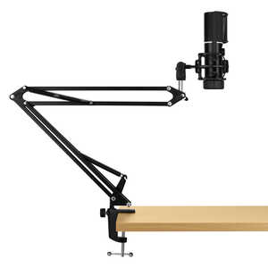 STREAMPLIFY MIC ARM ߥ󥰥ޥ ǥ󥵡 ñظ 48kHz/16bit ޥ° Φ3.5mmߥ˥ץ饰 ֥å MIC-48-RGB-MA-BK