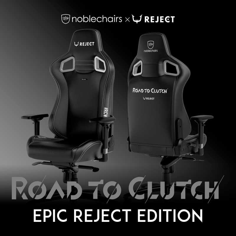 NOBLECHAIRS NOBLECHAIRS EPIC REJECT Edition REJECTコラボモデル ネックピロー/ランバーサポート付属 ブラック NBL-EPC-PU-REJ-SGL NBL-EPC-PU-REJ-SGL