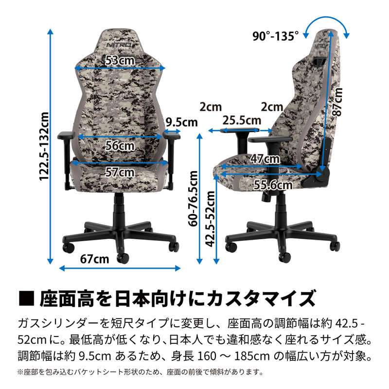 NOBLECHAIRS NOBLECHAIRS ゲーミングチェア S300 PRO デジタルカモフラージュ NC-S300PRO-UC NC-S300PRO-UC