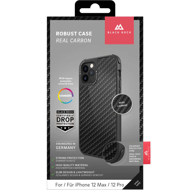 BLACKROCK BLACKROCK iPhone 12/12 Pro Robust Case Real Carbon ブラック 1130RRC02 1130RRC02