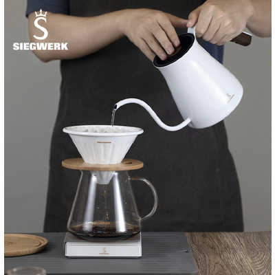 ゼグウィ Siegwerk / ホーロー ドリッパーセット 600ml ホワイト