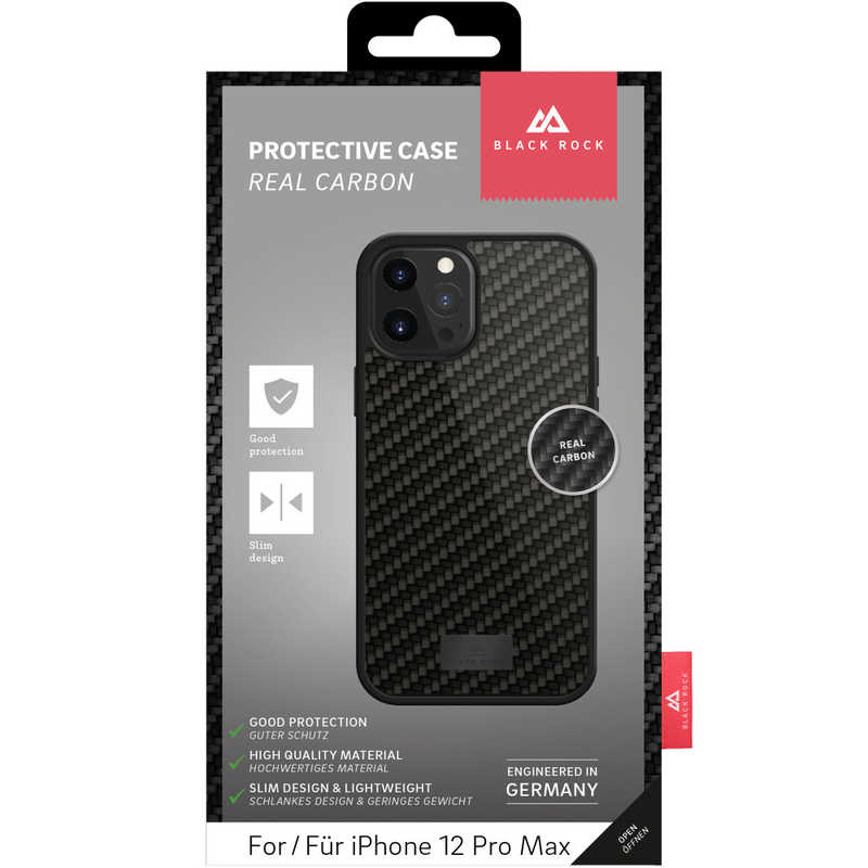 BLACKROCK BLACKROCK iPhone 12 Pro Max 6.7インチ対応Protective Case Real Carbon ブラック 1150RRC02 1150RRC02
