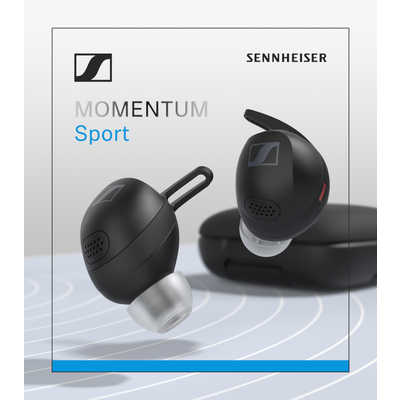 SENNHEISER フルワイヤレスイヤホン MOMENTUM Sport Black [ ノイズ