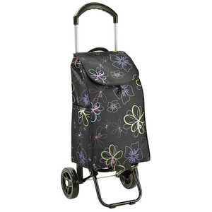 HIRANO VALENTINO VISCANI ショッピングカート 32L 黒X花柄 VV15185 HIRANO VALENTINO VISCANI ショッピングカート 32L 黒X花柄 VV15185