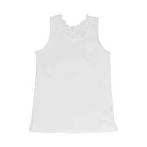 デコカンパニー dgy コットン100% 襟レースタンクトップ Mサイズ オフホワイト D6096 デコカンパニー dgy コットン100% 襟レースタンクトップ Mサイズ オフホワイト D6096