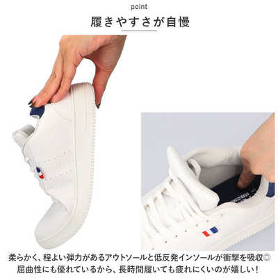 パーソンズ PERSONS レディーススニーカー 22.5cm WHITE PSL5819 の