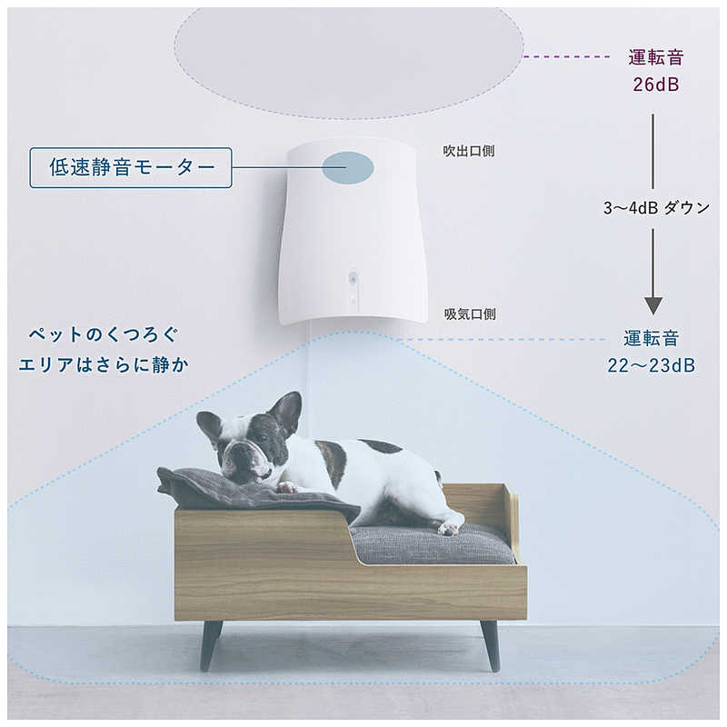サンスター技研 サンスター技研 ペット想いの除菌脱臭機 QAIS-air オフホワイト 04A1J-OW 04A1J-OW