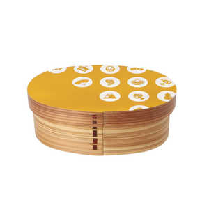 かのりゅう Kutan 曲げわっぱ弁当箱 S 玉福 黄 KUTANMAGES かのりゅう Kutan 曲げわっぱ弁当箱 S 玉福 黄 KUTANMAGES