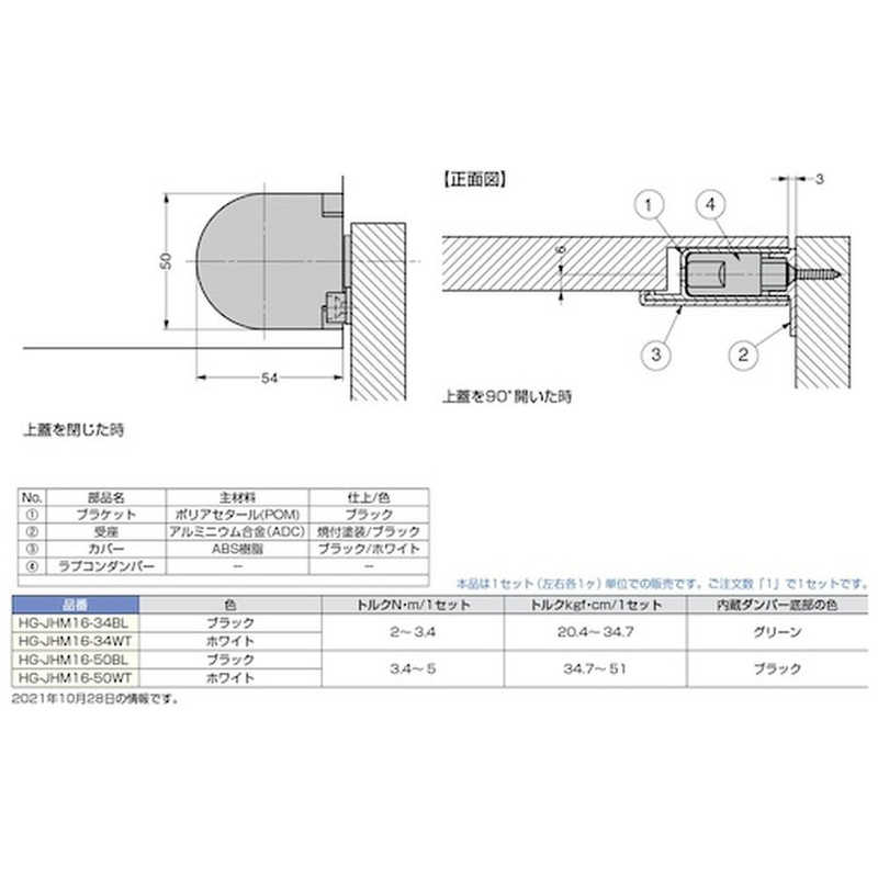 スガツネ工業 スガツネ工業 (170092221)ダンパーヒンジ HGJHM1634BL HGJHM1634BL